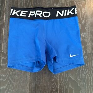 Blue Nike Pro Spandex 3 inch